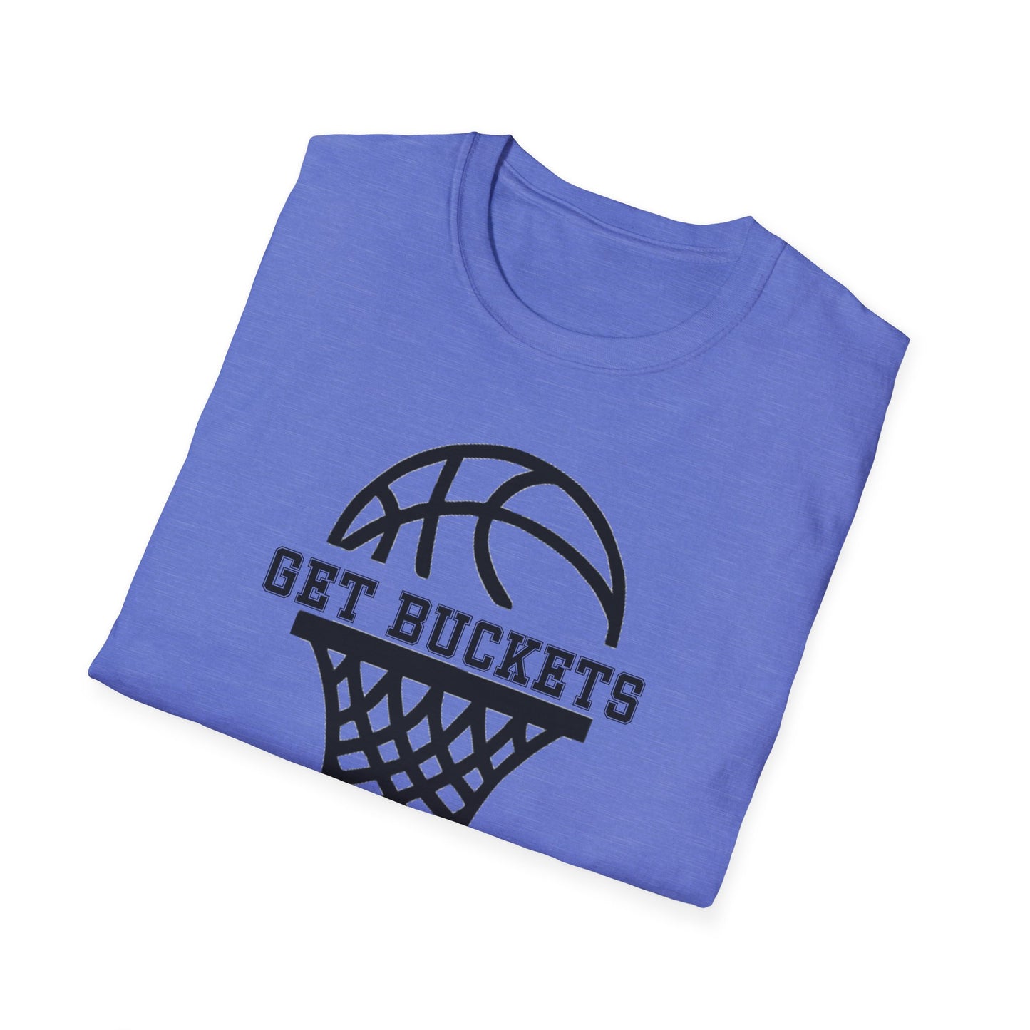 GET BUCKETS GO HARD blk ltr Unisex Basketball T-Shirt