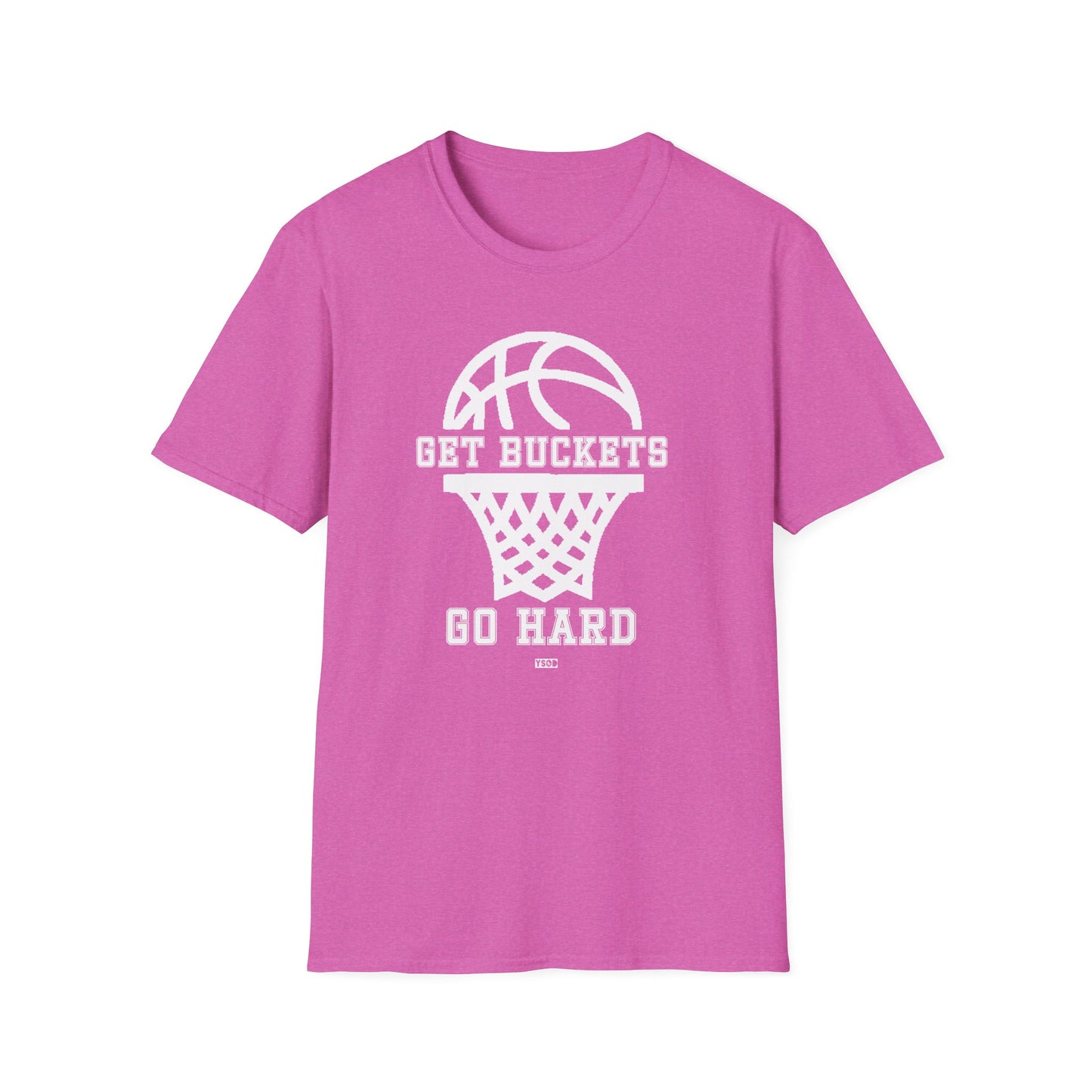 GET BUCKETS GO HARD blk ltr Unisex Basketball T-Shirt
