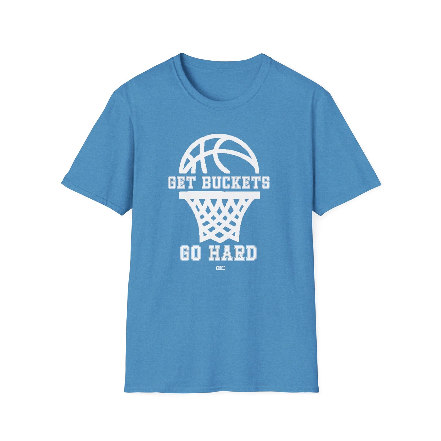 GET BUCKETS GO HARD blk ltr Unisex Basketball T-Shirt