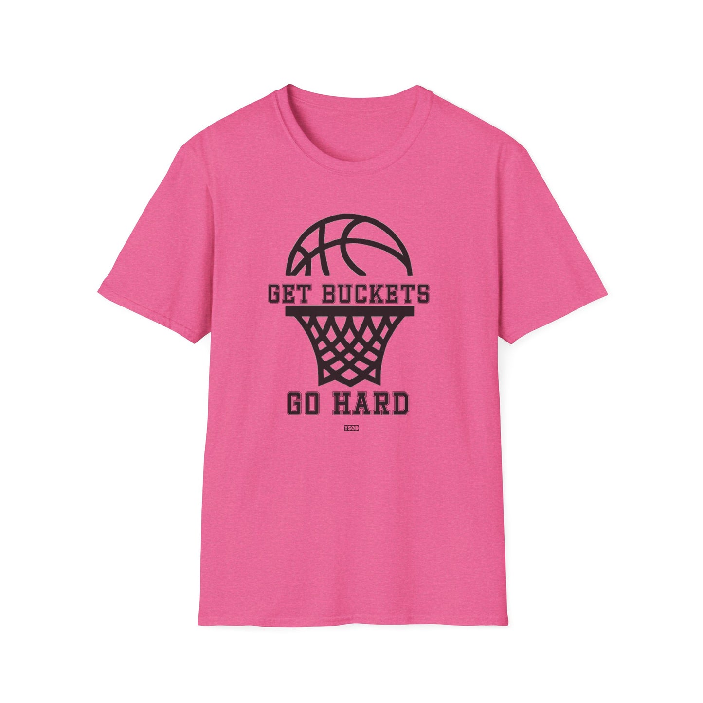 GET BUCKETS GO HARD blk ltr Unisex Basketball T-Shirt