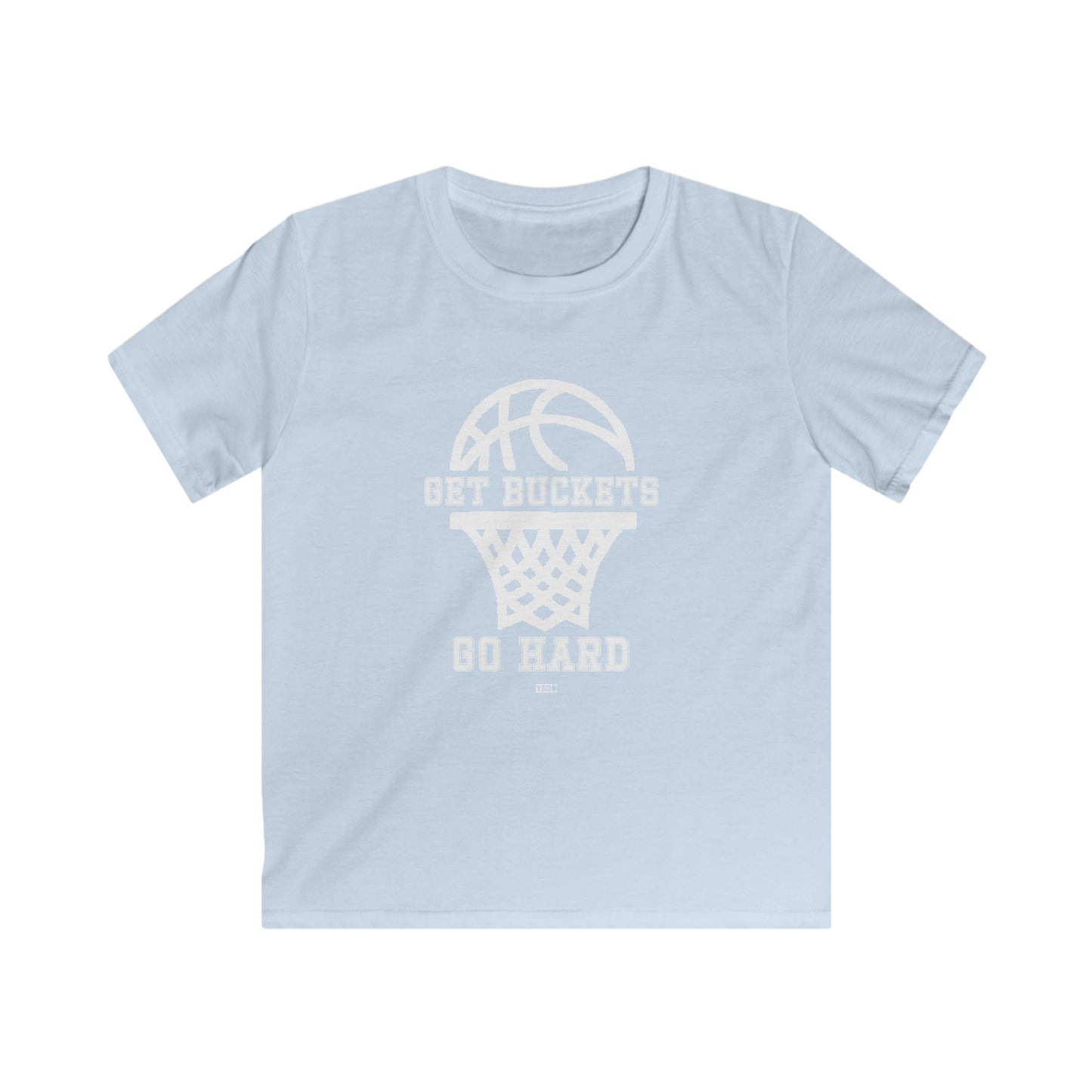 GET BUCKETS GO HARD Kids Basketball Tee