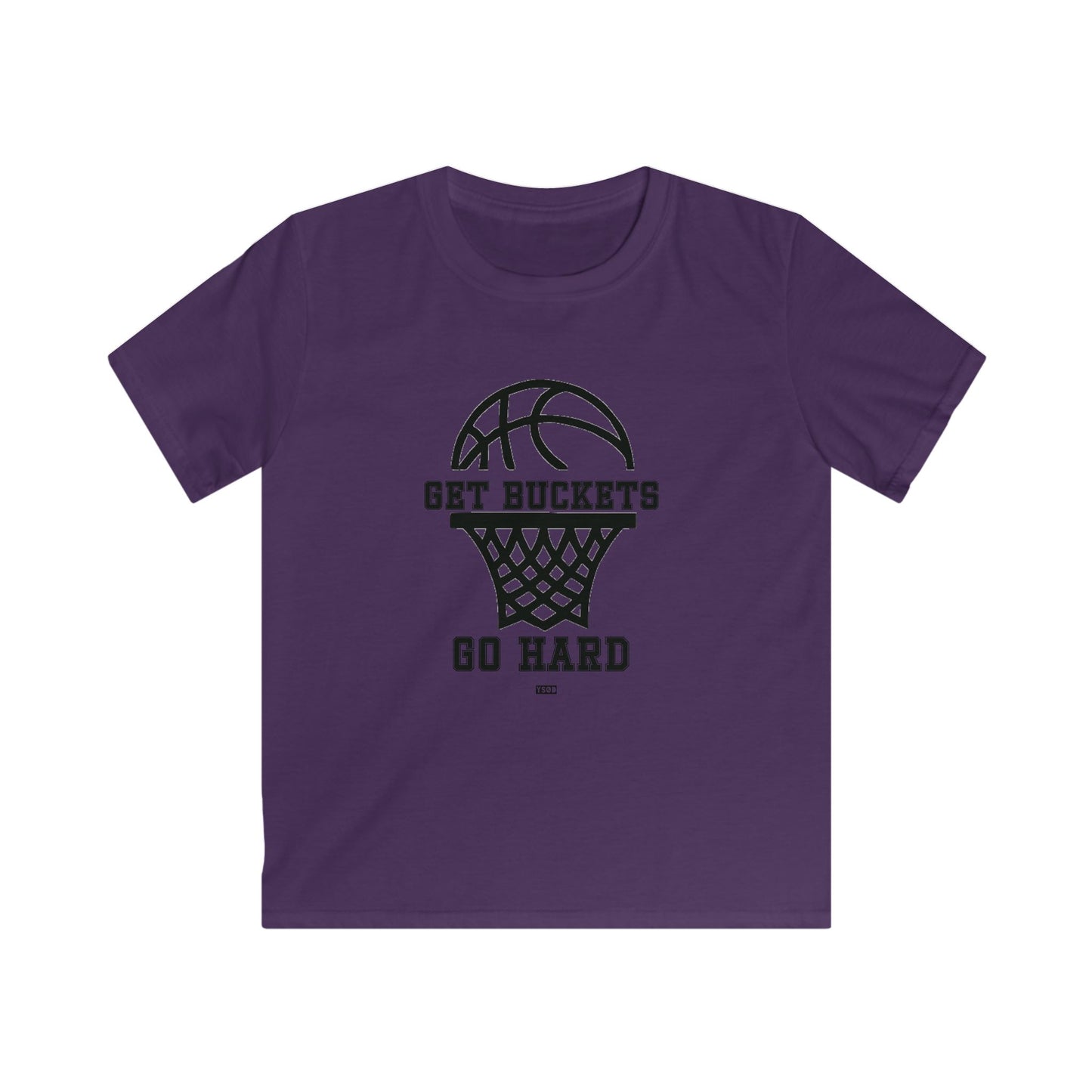 GET BUCKETS GO HARD Kids Basketball Tee