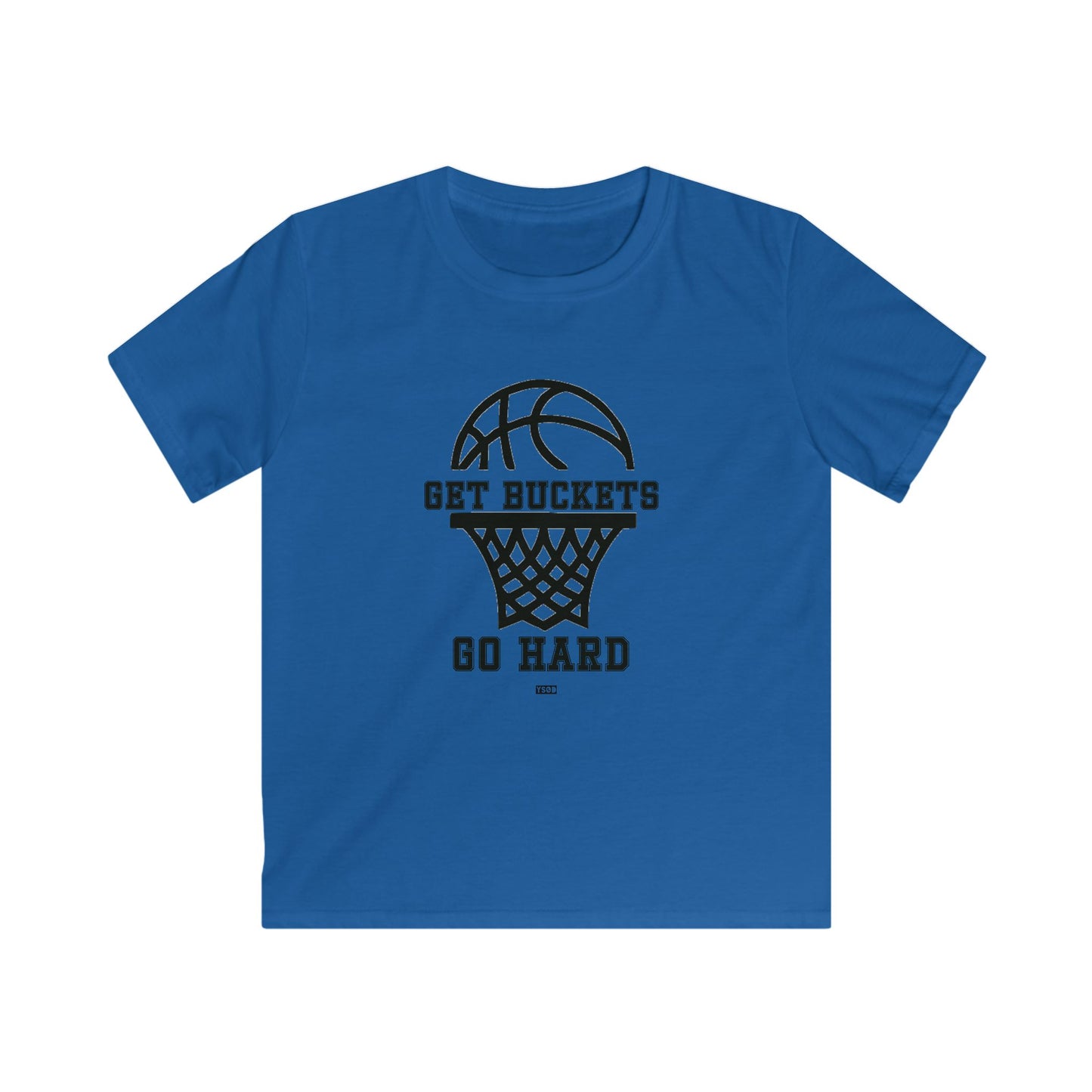 GET BUCKETS GO HARD Kids Basketball Tee