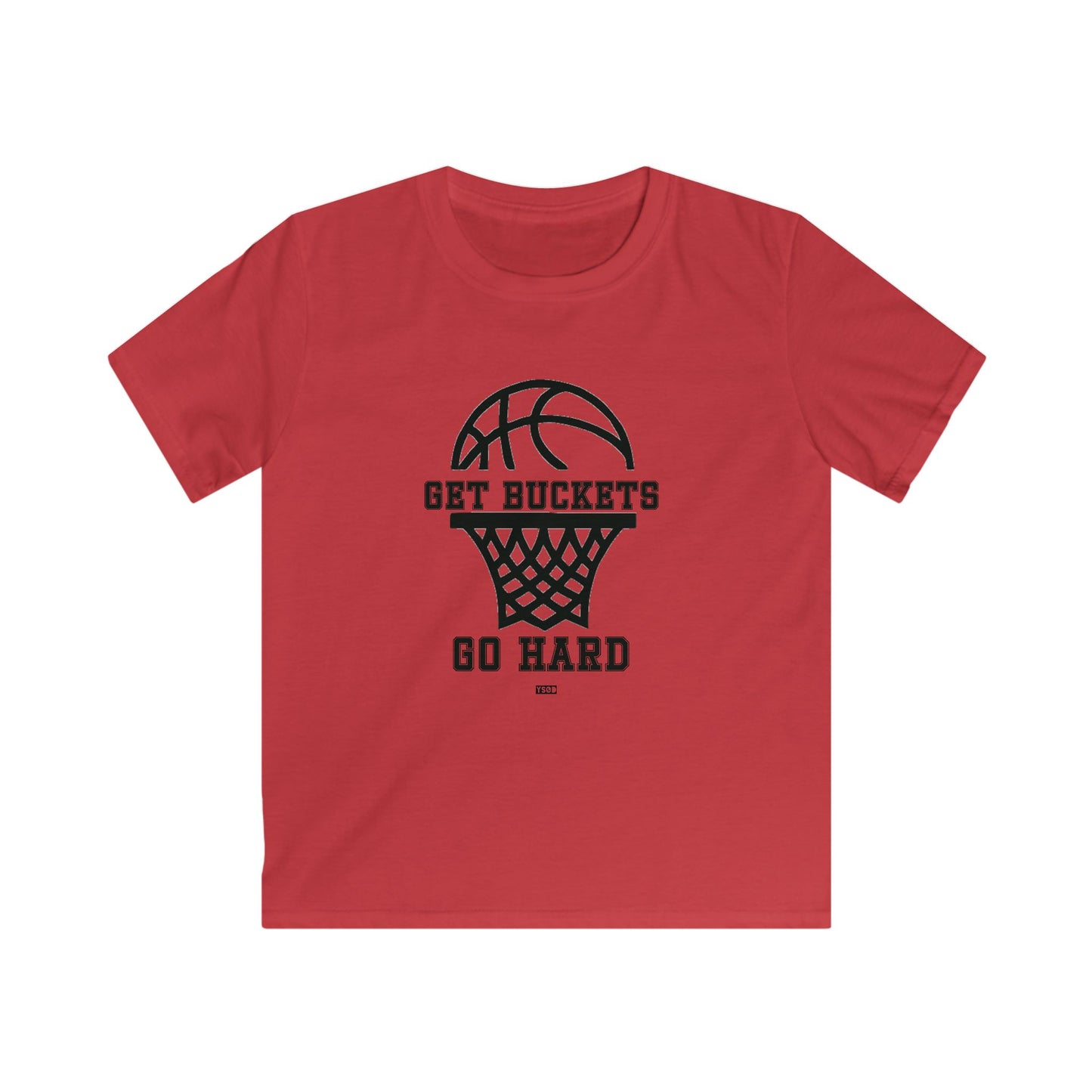 GET BUCKETS GO HARD Kids Basketball Tee