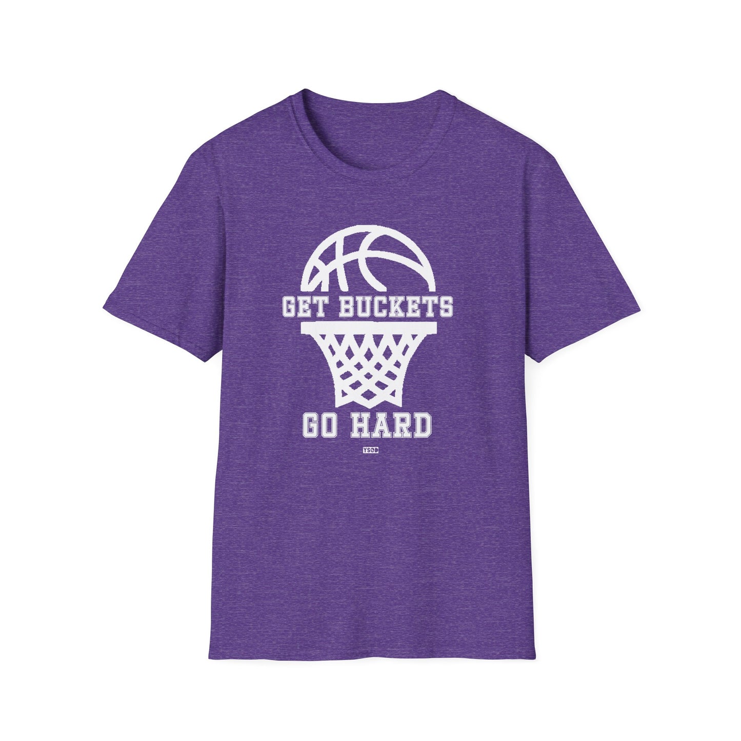 GET BUCKETS GO HARD blk ltr  Unisex Basketball T-Shirt