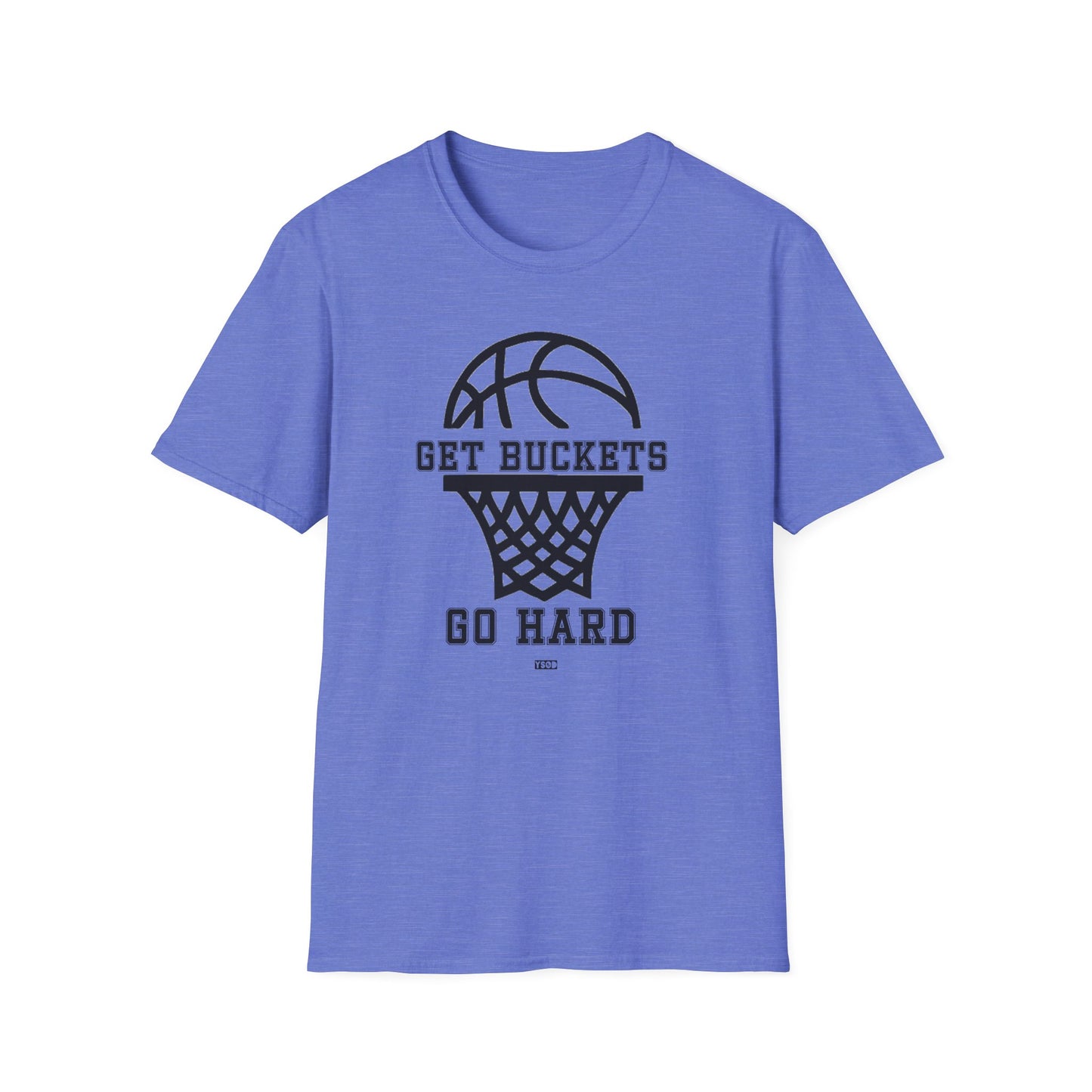 GET BUCKETS GO HARD blk ltr  Unisex Basketball T-Shirt