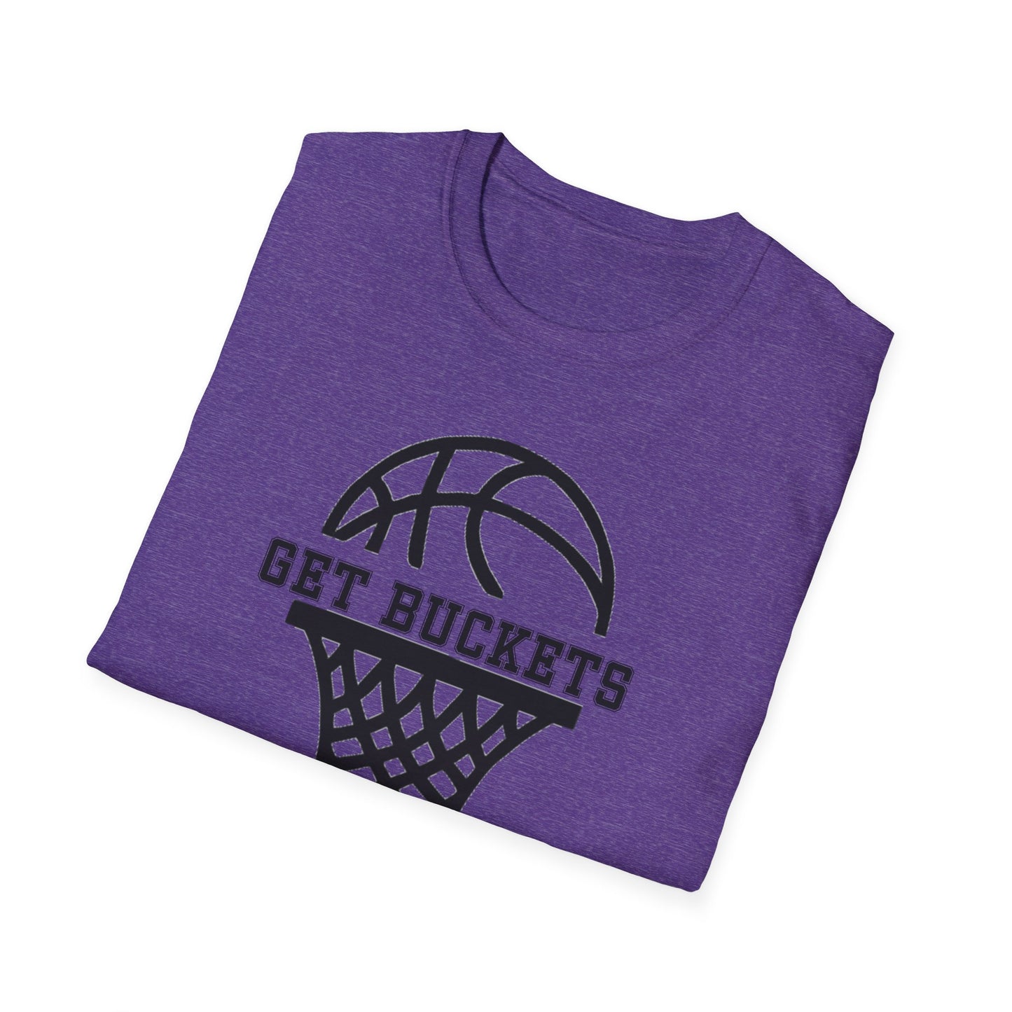 GET BUCKETS GO HARD blk ltr  Unisex Basketball T-Shirt