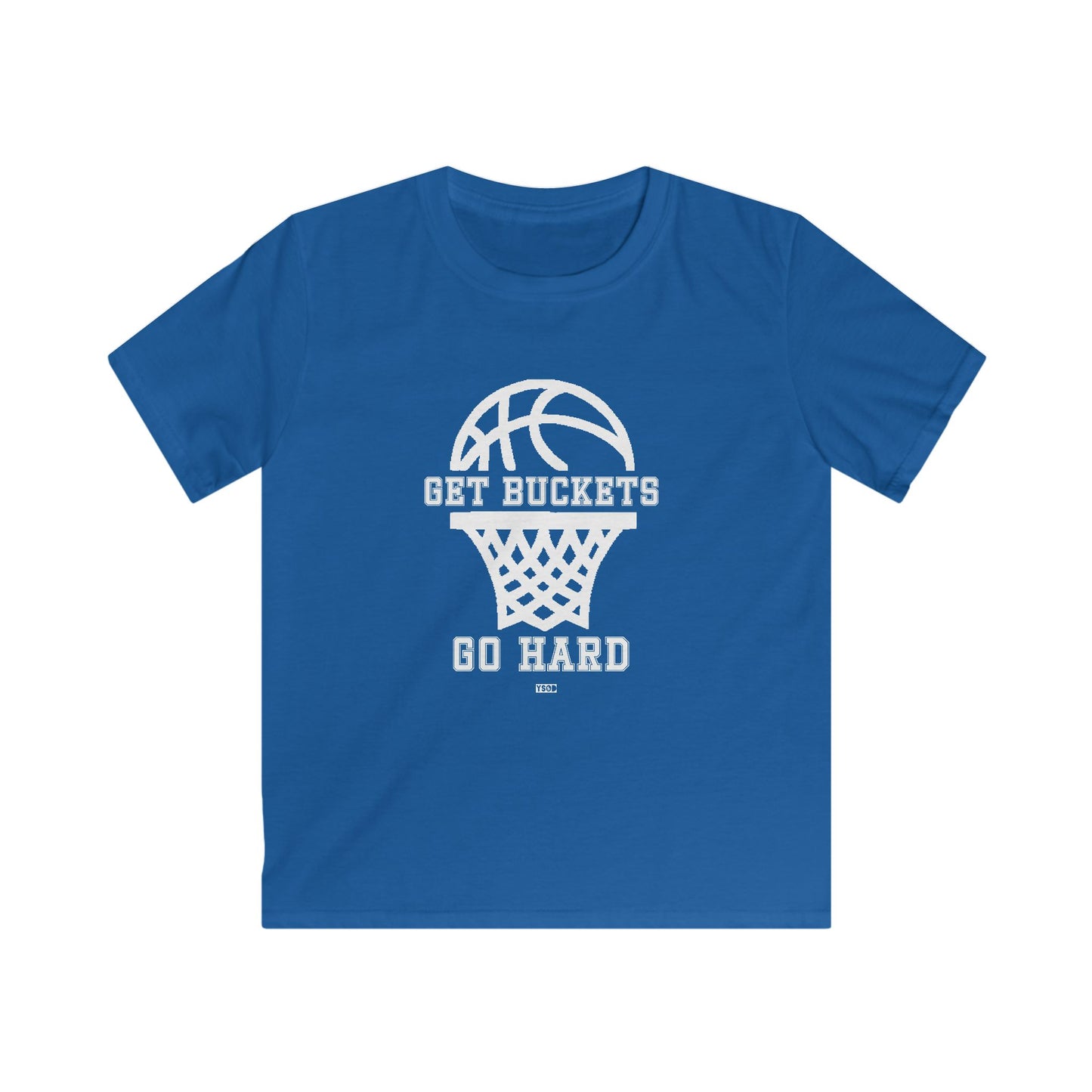 GET BUCKETS GO HARD Kids Basketball Tee