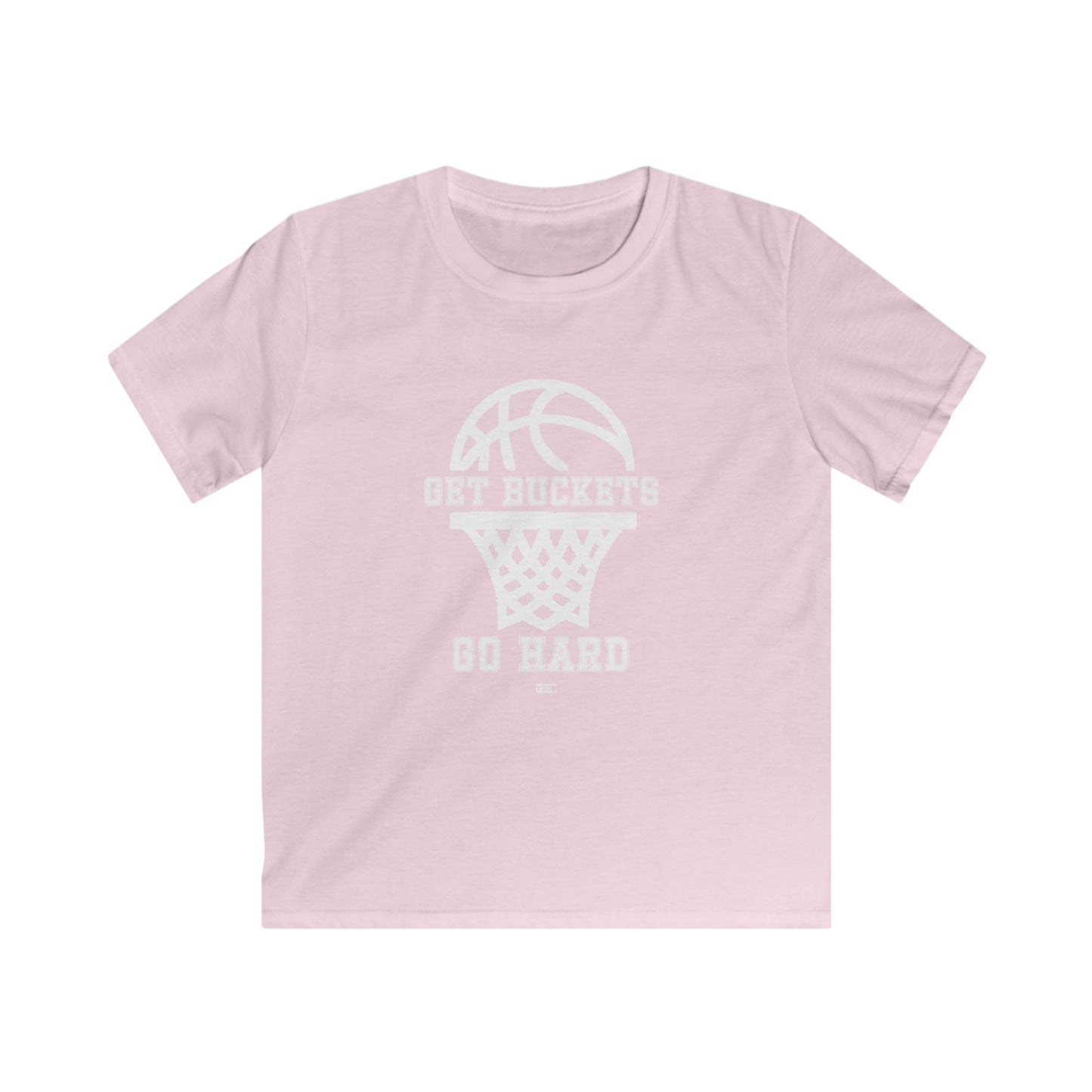GET BUCKETS GO HARD Kids Basketball Tee